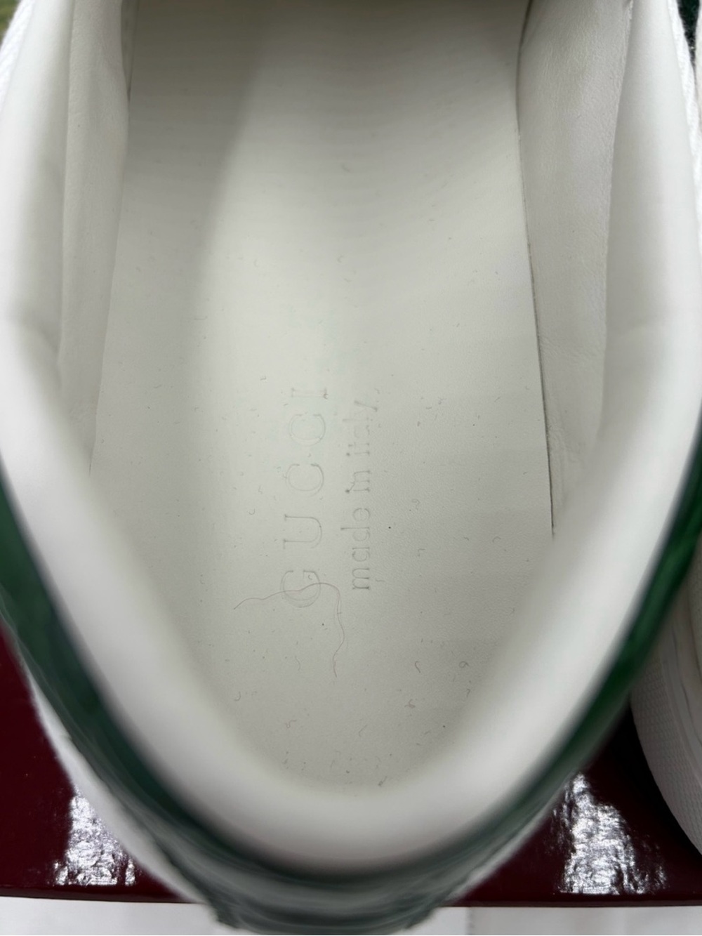 Men’s Gucci white canvas ace slip on sneakers sz 11.5 fits 12.5US made in Italy - Picture 11 of 13